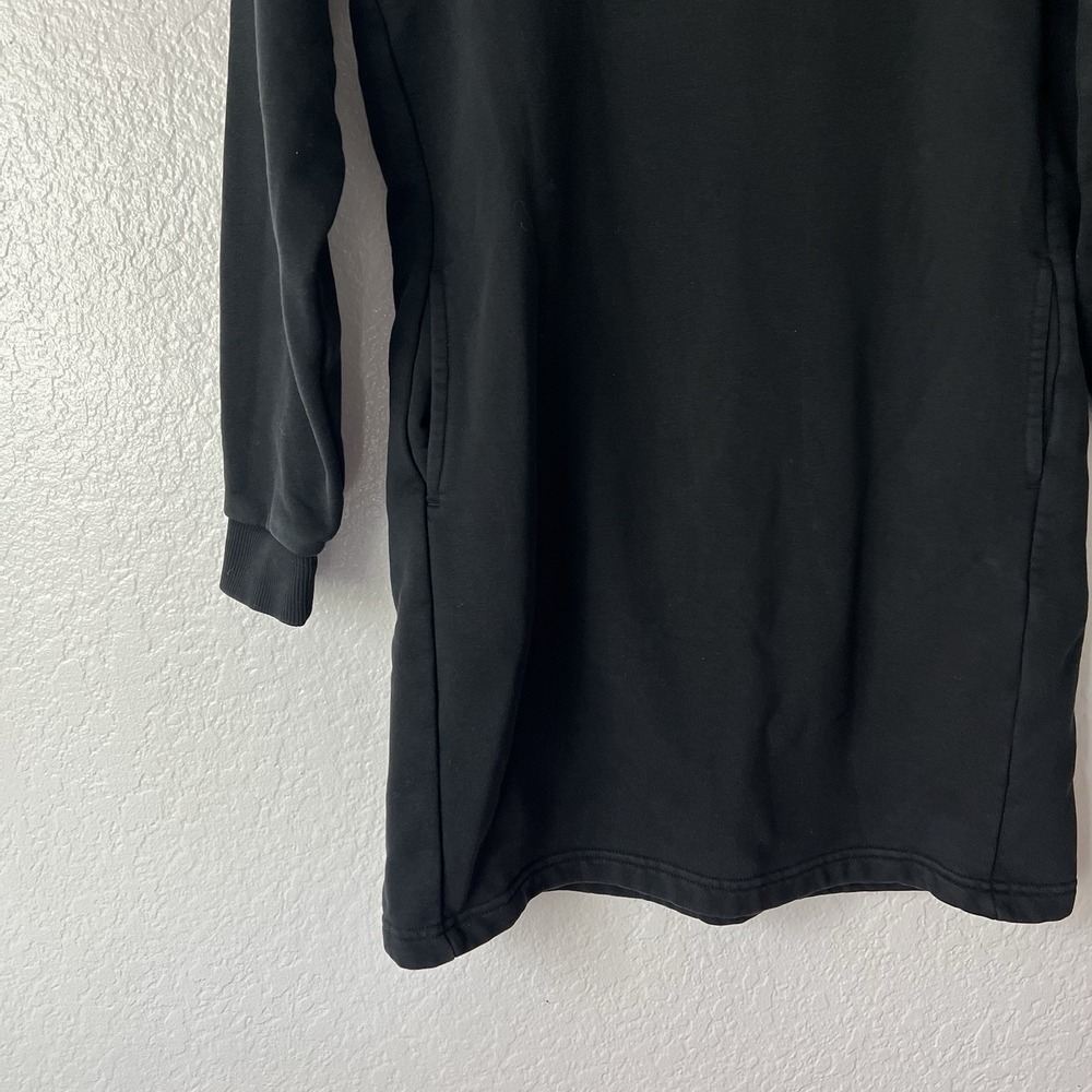 Pact Sweatshirt Dress Size Small Black Pockets Casual Comfy Organic Cotton Blend - Picture 3 of 6